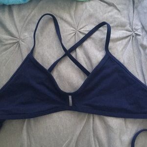 Blue swimsuit top